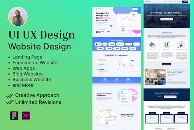 Create professional web or app landing page designs, ui ux design by ...