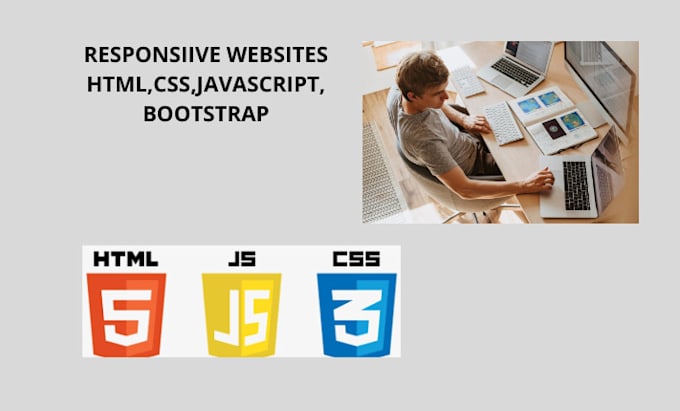 Do frontend web development in html css javascript react js by ...