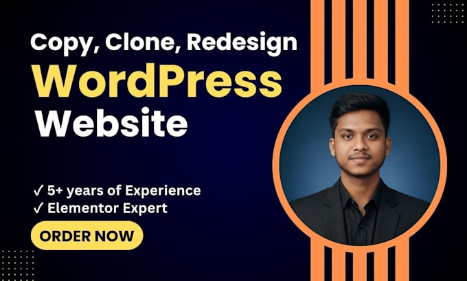 clone website, redesign wordpress website elementor pro