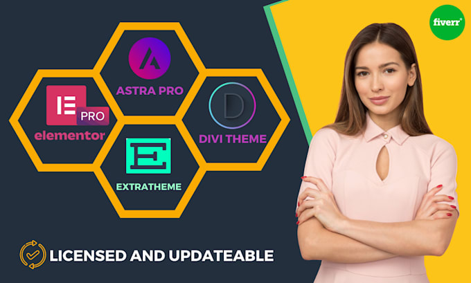 install divi astra pro, elementor pro, premium wordpress website theme