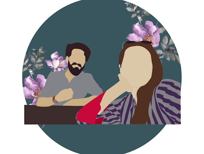 create a unique flat vector portrait from your photo