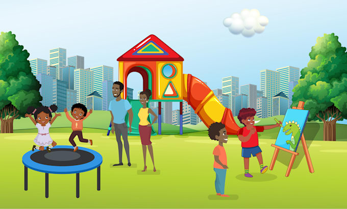 draw black children book illustration