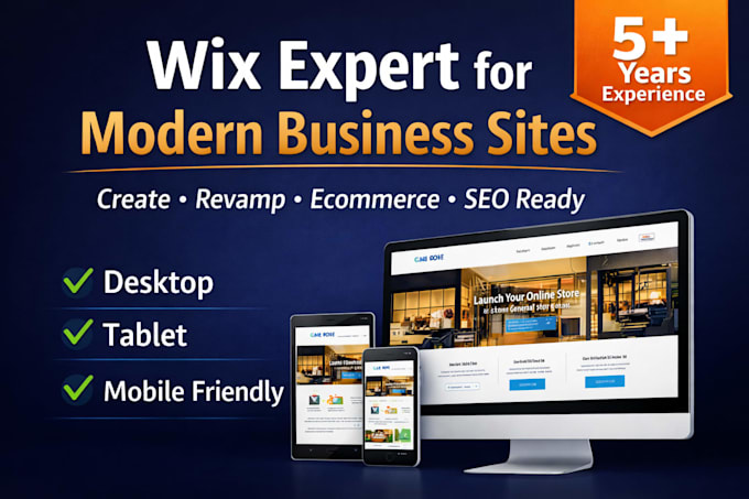 design or redesign a professional wix website or wix ecommerce store