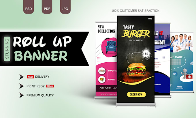 design awesome roll up banner
