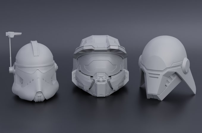 Create a 3d model of a helmet or a mask for 3d printing by Cgcraft | Fiverr