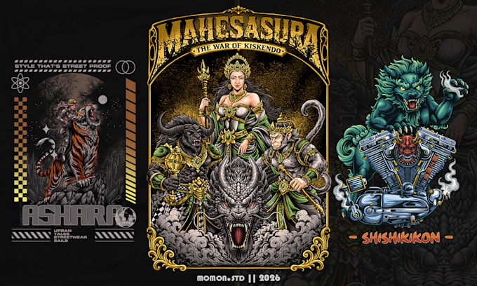 do custom design illustration tshirts and merchandise