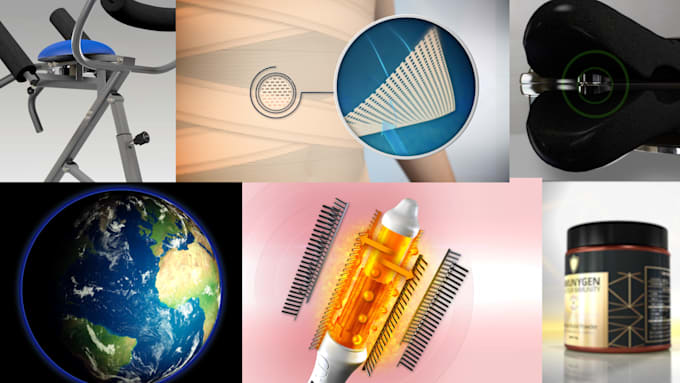 create 3d product animation and product infographics