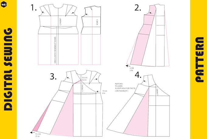 Make digital sewing pattern by Wajidcheema | Fiverr