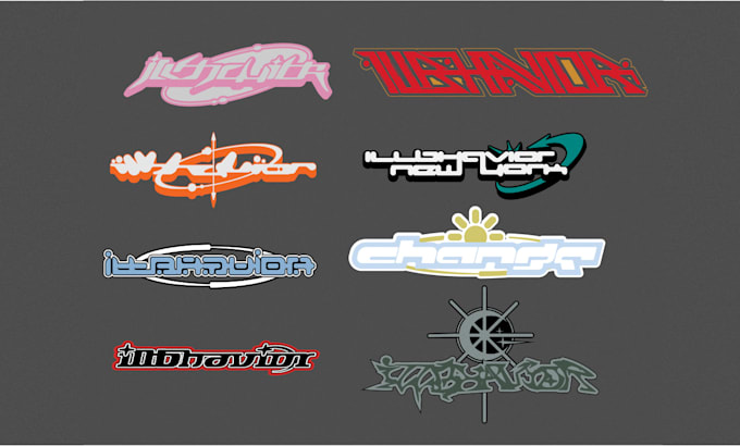design a y2k x streetwear style logo