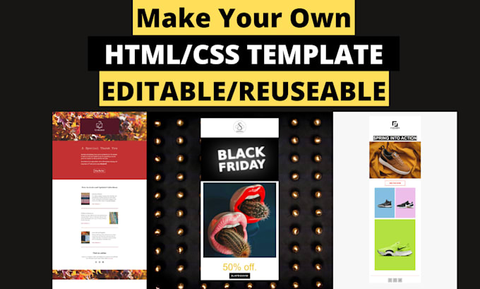 Design a custom html css email template by Umarraza795 | Fiverr