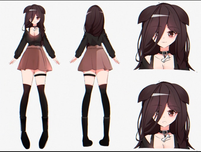 Anime Character Design Reference Sheets Midjourney Prompt | aifrog.io