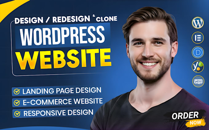 design and redesign wordpress website, landing page design in wordpress