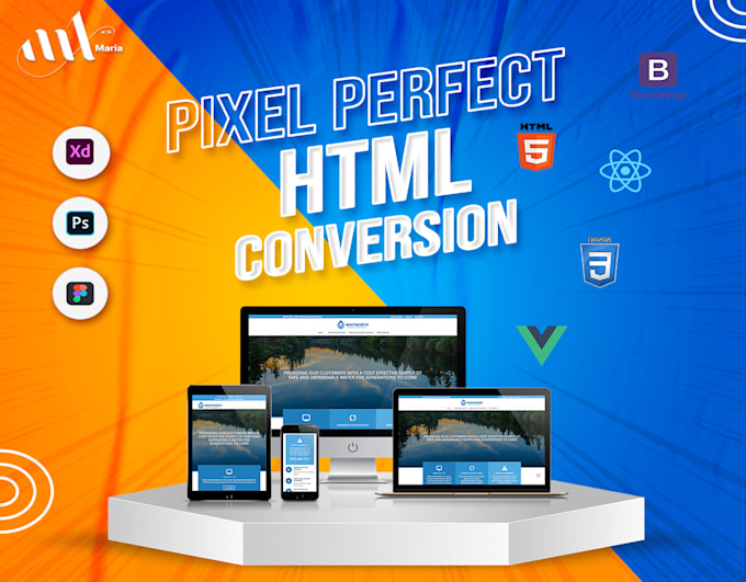 Do responsive website using html css and bootstrap by Maria_akram7785 ...