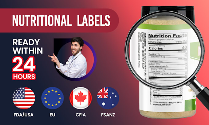 create fda and canada nutrition fact label