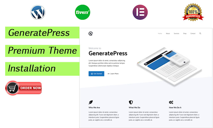 Create a responsive wordpress website with generate press theme by ...