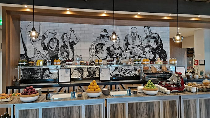 create a custom wall art for your restaurant or business