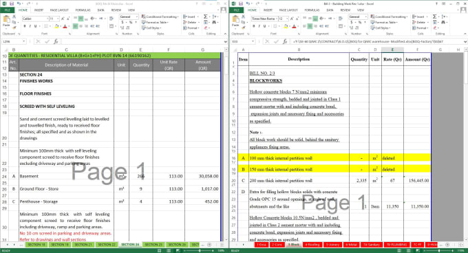 do construction material quantity takeoff and cost estimation