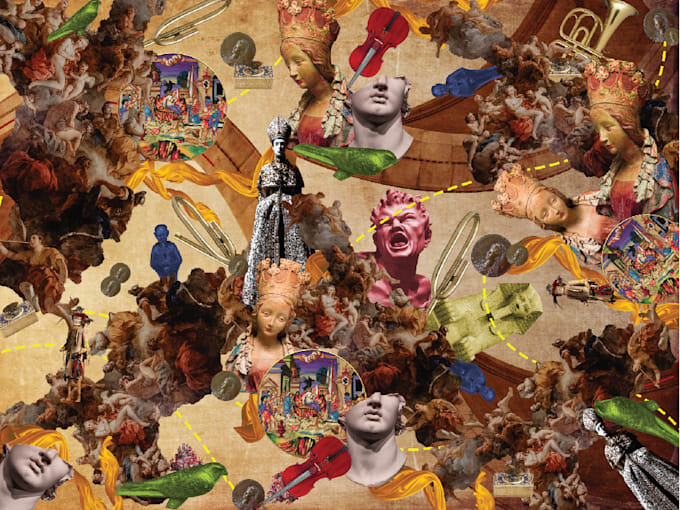 make awesome digital collage art illustration