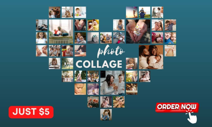 make unique photo collage for anniversary, birthday gift