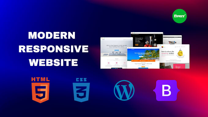 Develop websites using html, css, wordpress, and bootstrap by ...