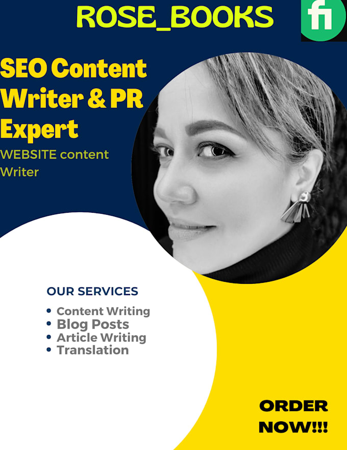 Write unique articles and blog posts for websites by Rose_books Fiverr