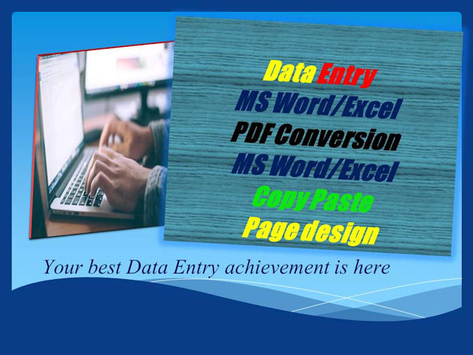 Do data entry, , copy paste, page design, any data into pdf by ...