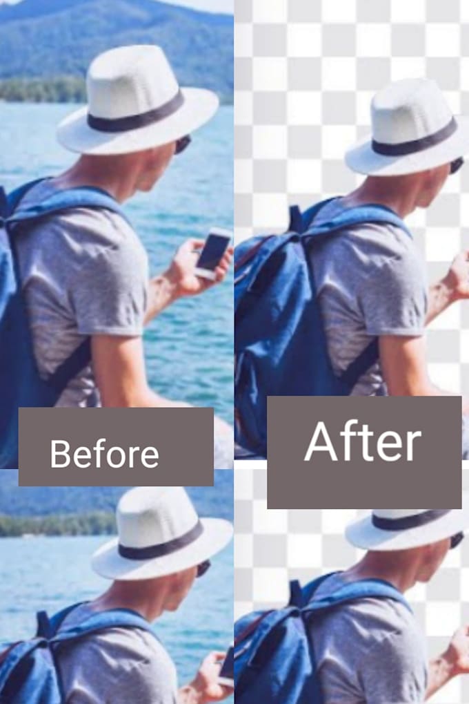 Do background remove from image retouch and resize photo by