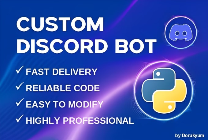 Make a custom discord bot by Dorukyum | Fiverr