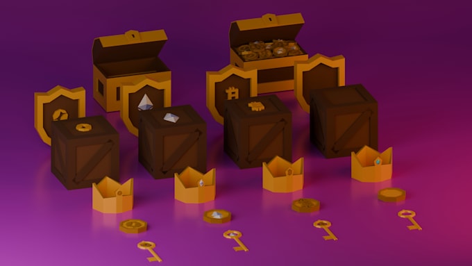 create a 3d props or environment