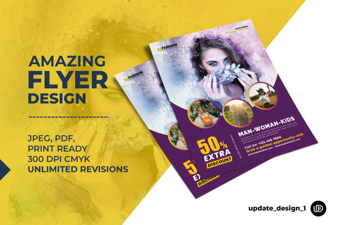 Design flyer, bifold, trifold, postcard, brochure for you by Update ...