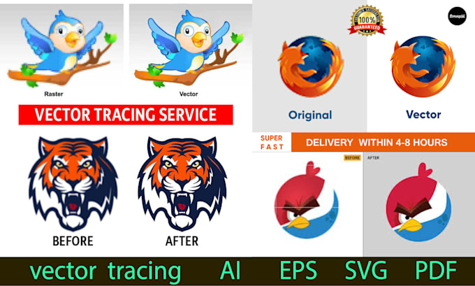 do vector tracing, vector art, image to vector, raster to vector