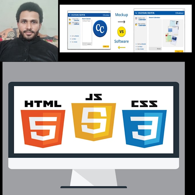 Make a professional landing page in html, css and javascript by Tew786 ...