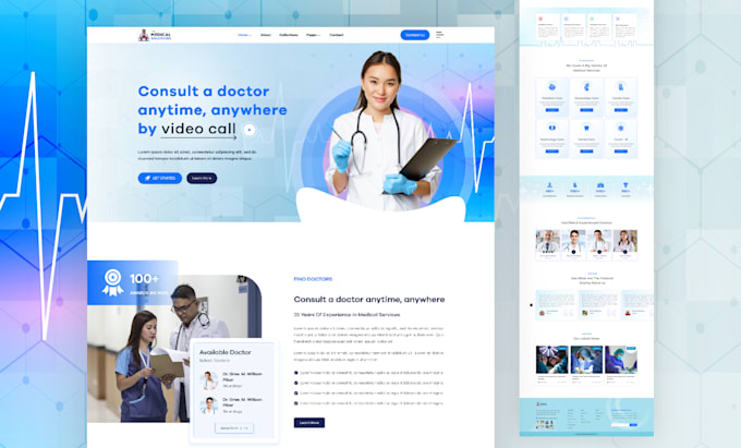 do UI UX landing page design in figma, adobe xd, adobe PSD