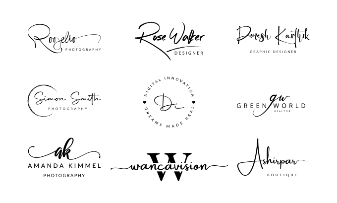 Design signature, handwritten, script, cursive, handwriting logo by ...