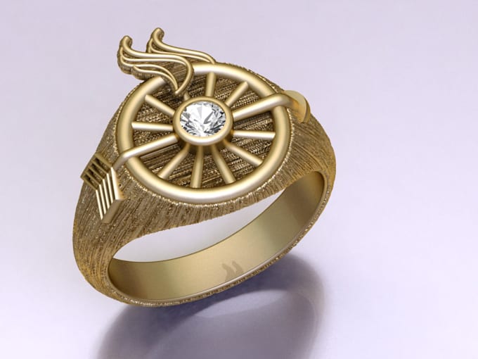 create 3d jewelry design for 3d printing and rendering