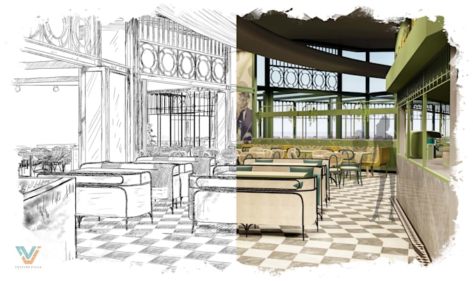 turn any structural, architectural photo into sketch image