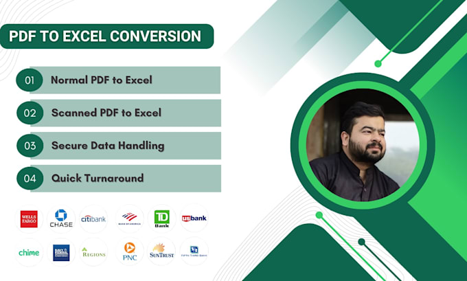convert PDF bank statements to excel CSV