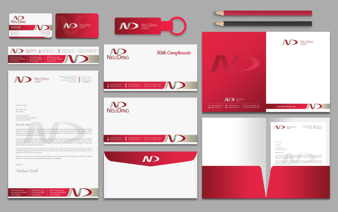 design professional business card, letterhead and stationery
