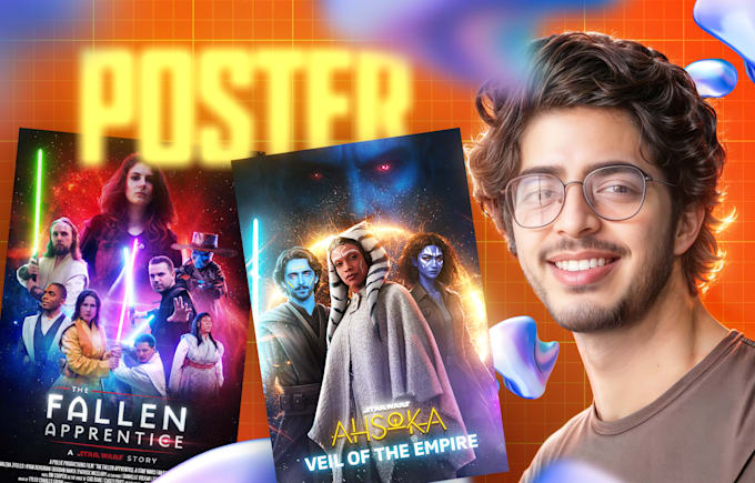 design a movie, film, event poster or sports graphics