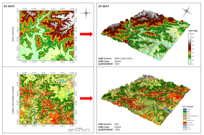 do any gis mapping, remote sensing analysis and spatial analysis