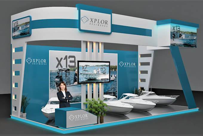【Creative Booth Design】 Booth Exhibition Stand a642 by yahiazakreaa | 3DOcean