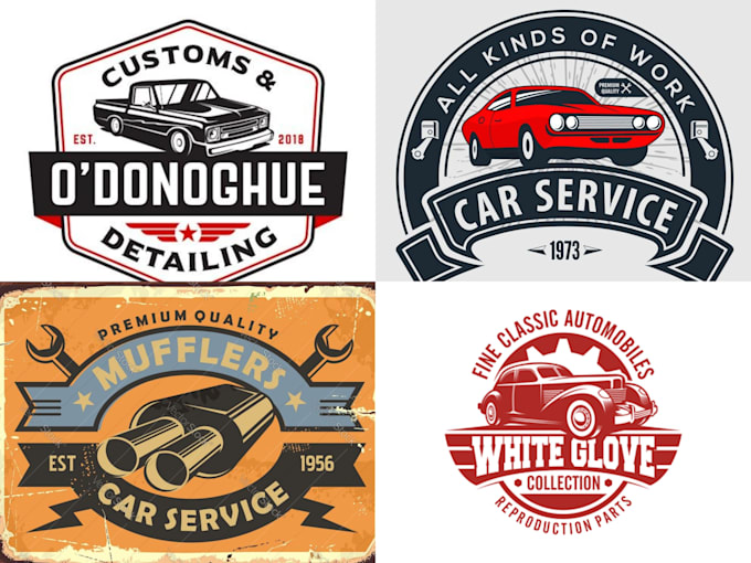 Do stunning retro, vintage auto detailing and automotive logo design by