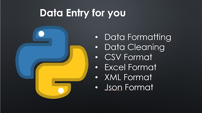 Data entry, formatting and clean files using python by Century1978 | Fiverr