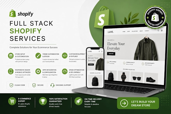 offer a full stack shopify services