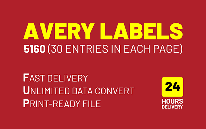 Create avery labels merge 5160 and others in 24 hours by ...
