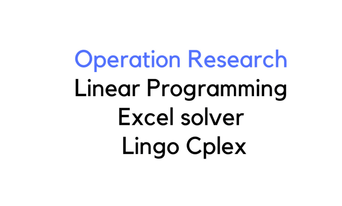 Do operation research linear programming by Master_alfa | Fiverr
