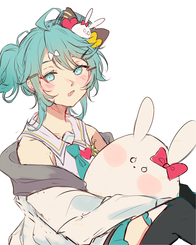 draw cheap colored sketch anime style