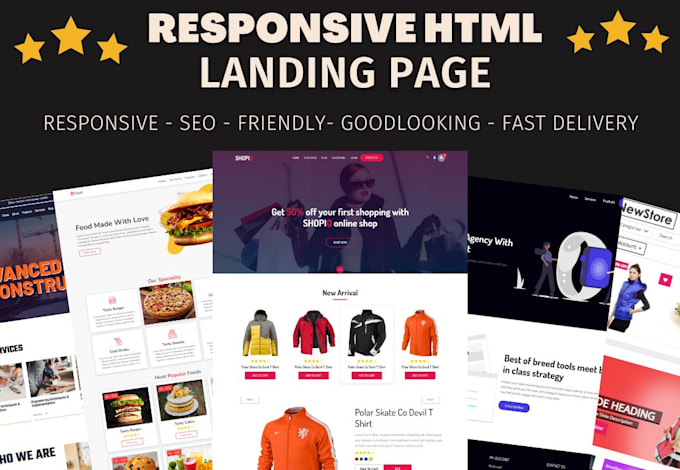 Code a landing page in 24hours with html css bootstrap 4 or 5 by ...