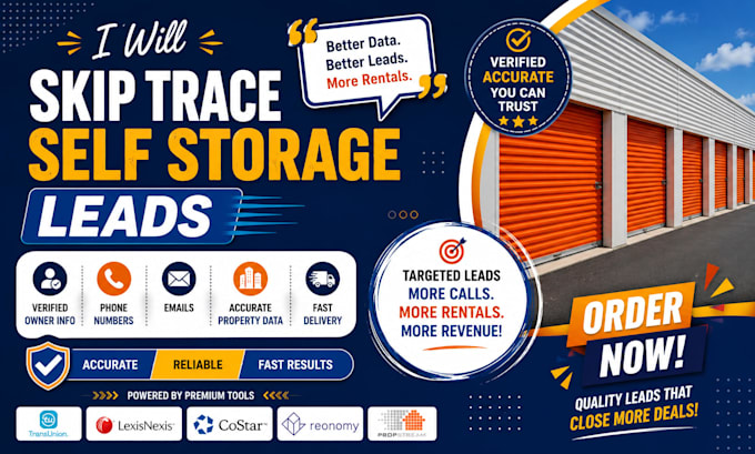 do lead generation and skip tracing of self storages