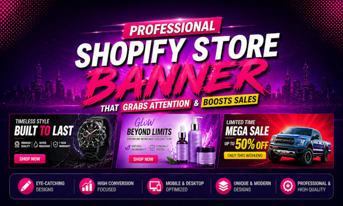 design website header, web slider, hero image, etsy shop, shopify store banner